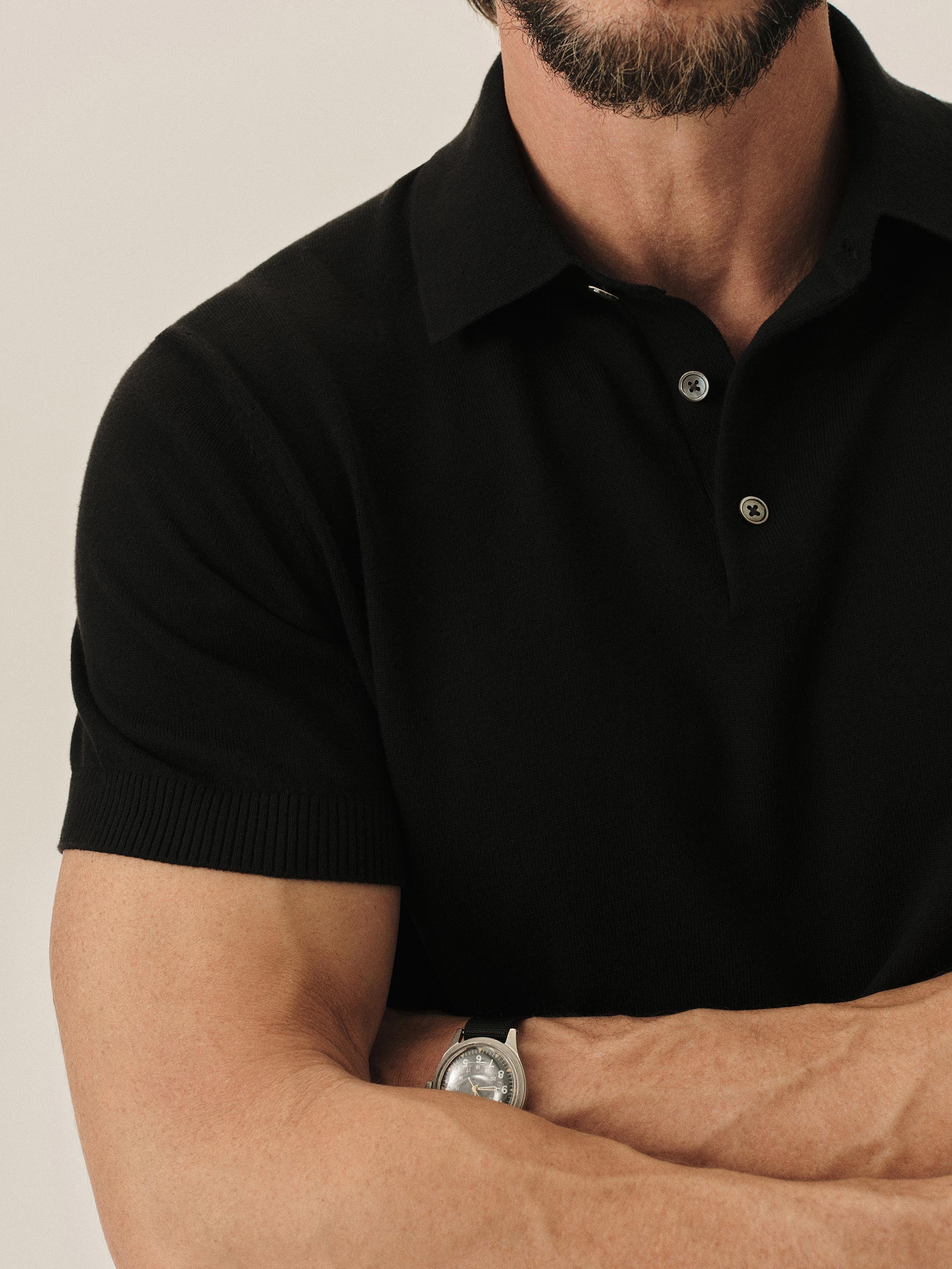 Alternative view of Black Como Cashmere Polo