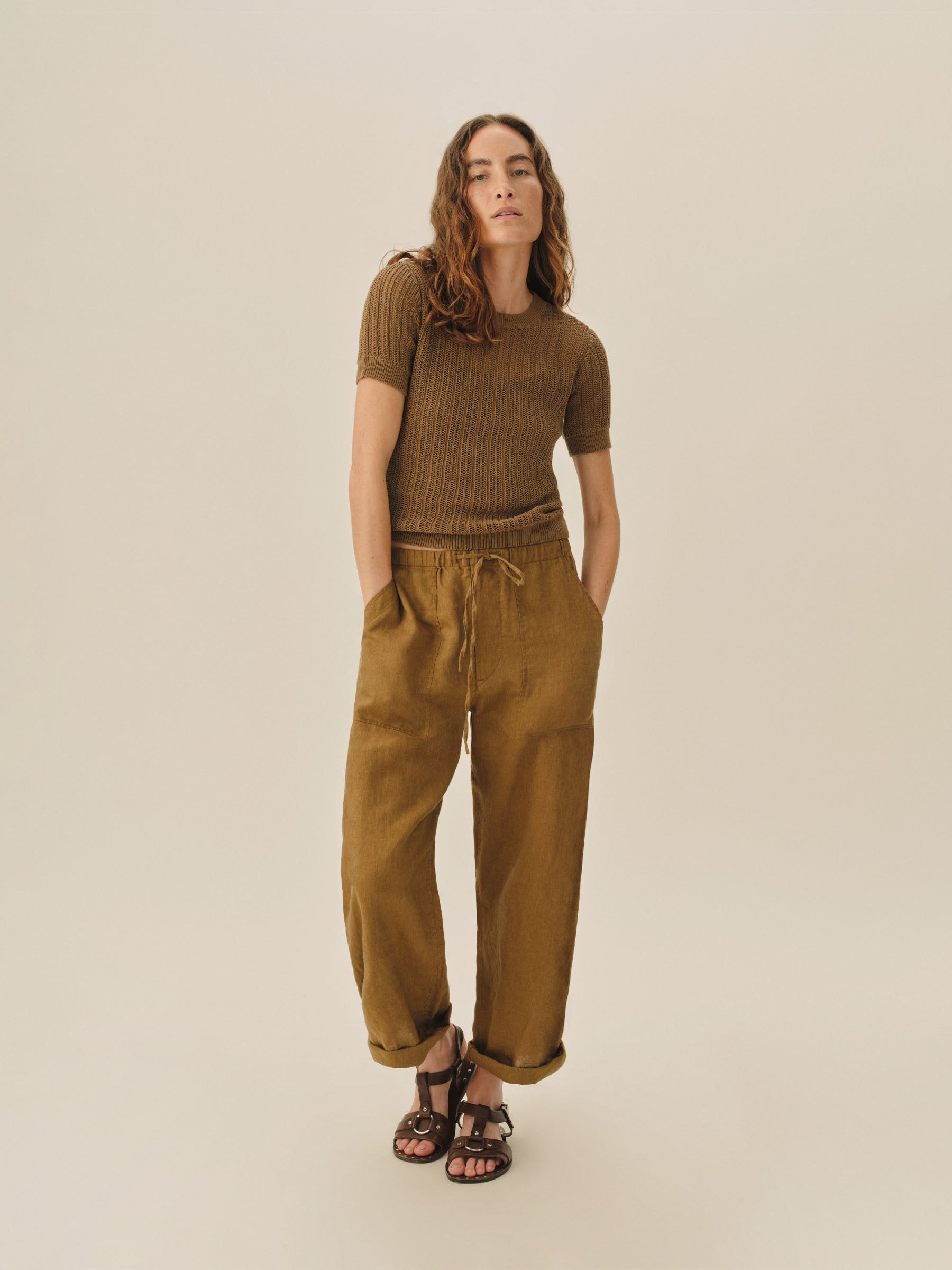 Alternative view of Hickory Coastline Crochet Tee