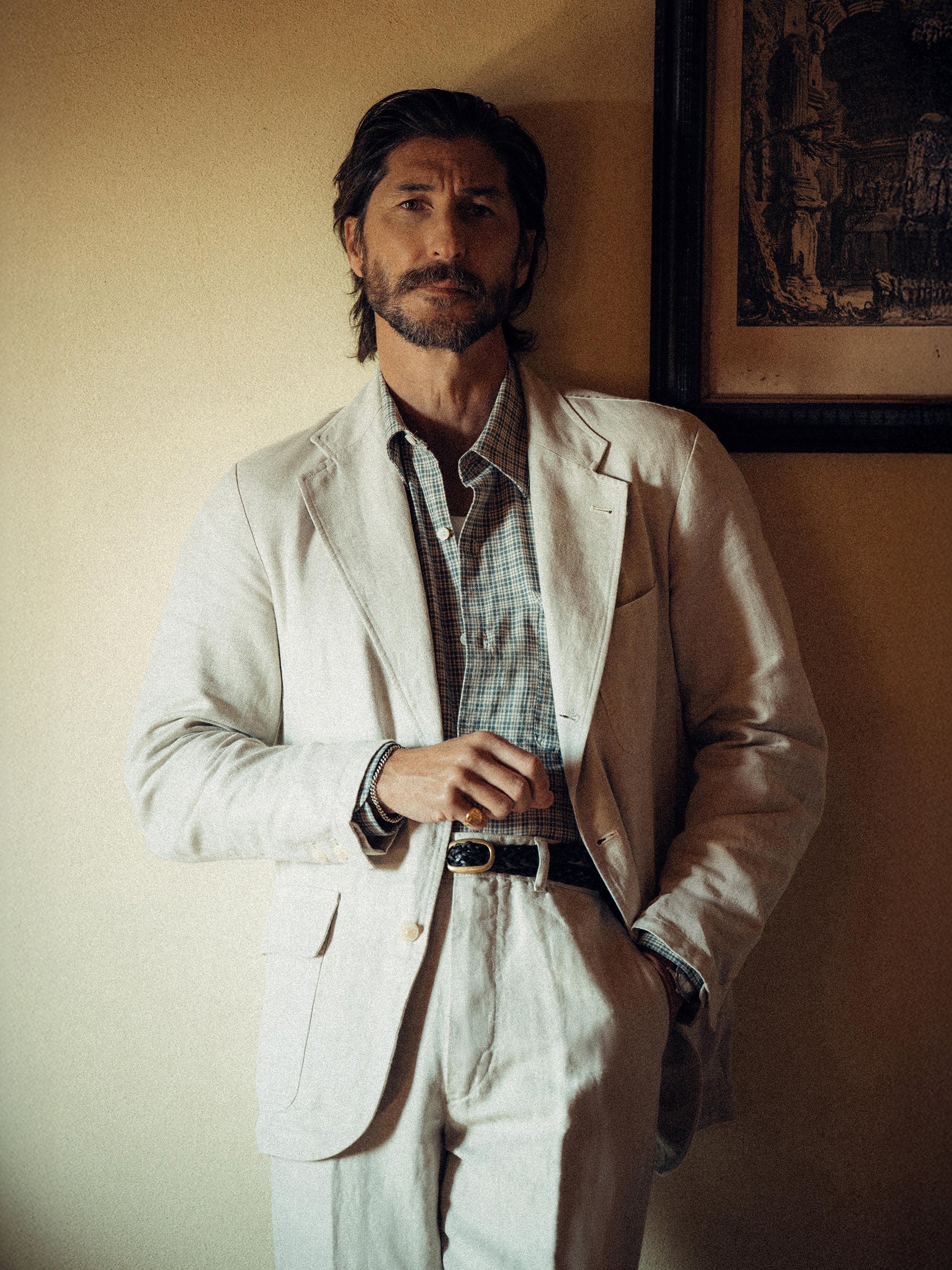 Alternative view of Seeded Natural HBT Capitola Linen Carry On Jacket