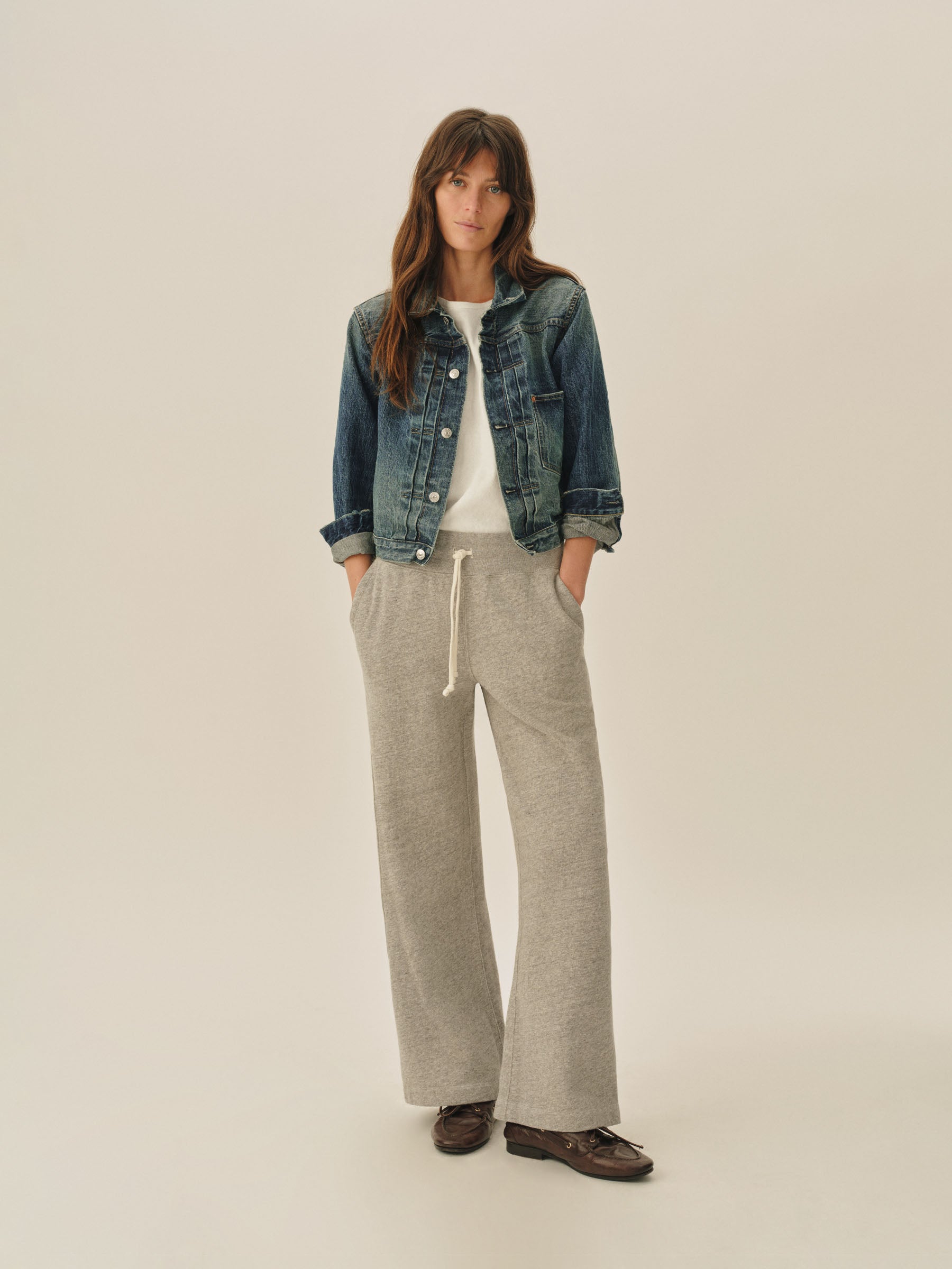 Alternative view of Vintage Heather Grey Vintage Interloop Wide Leg Sweatpant