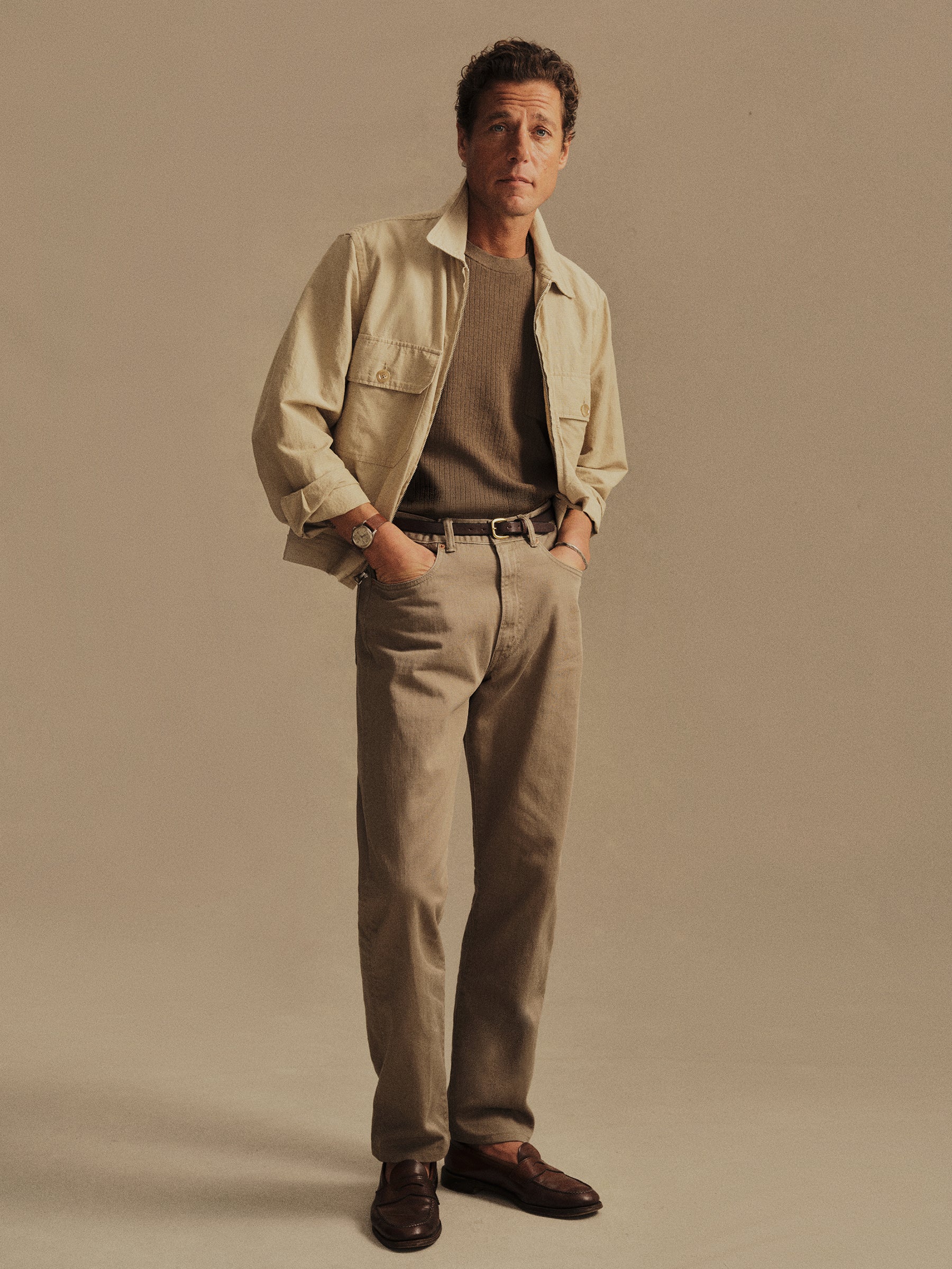 Alternative view of Khaki Stripe Seersucker Station Jacket