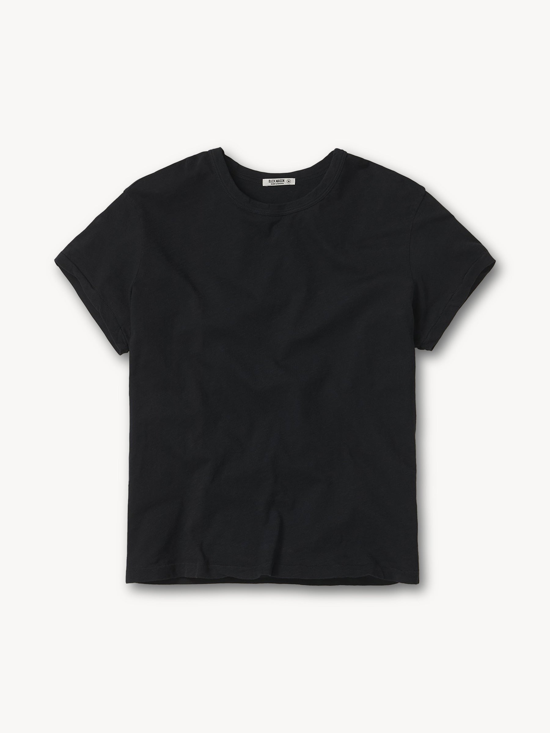 Black Slub Easy Crew