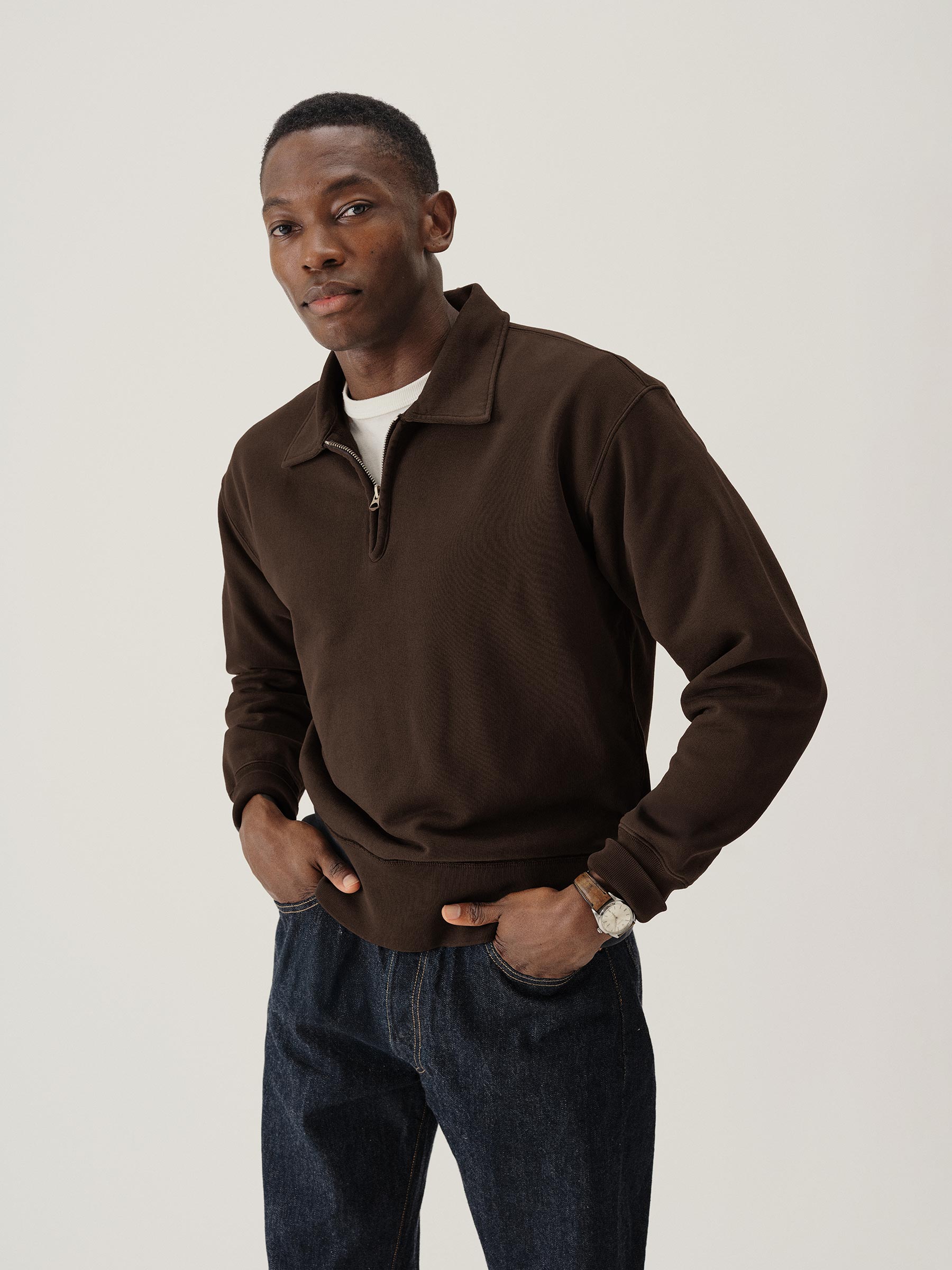 Alternative view of Coyote Brown Venice Wash Welterweight Quarter Zip