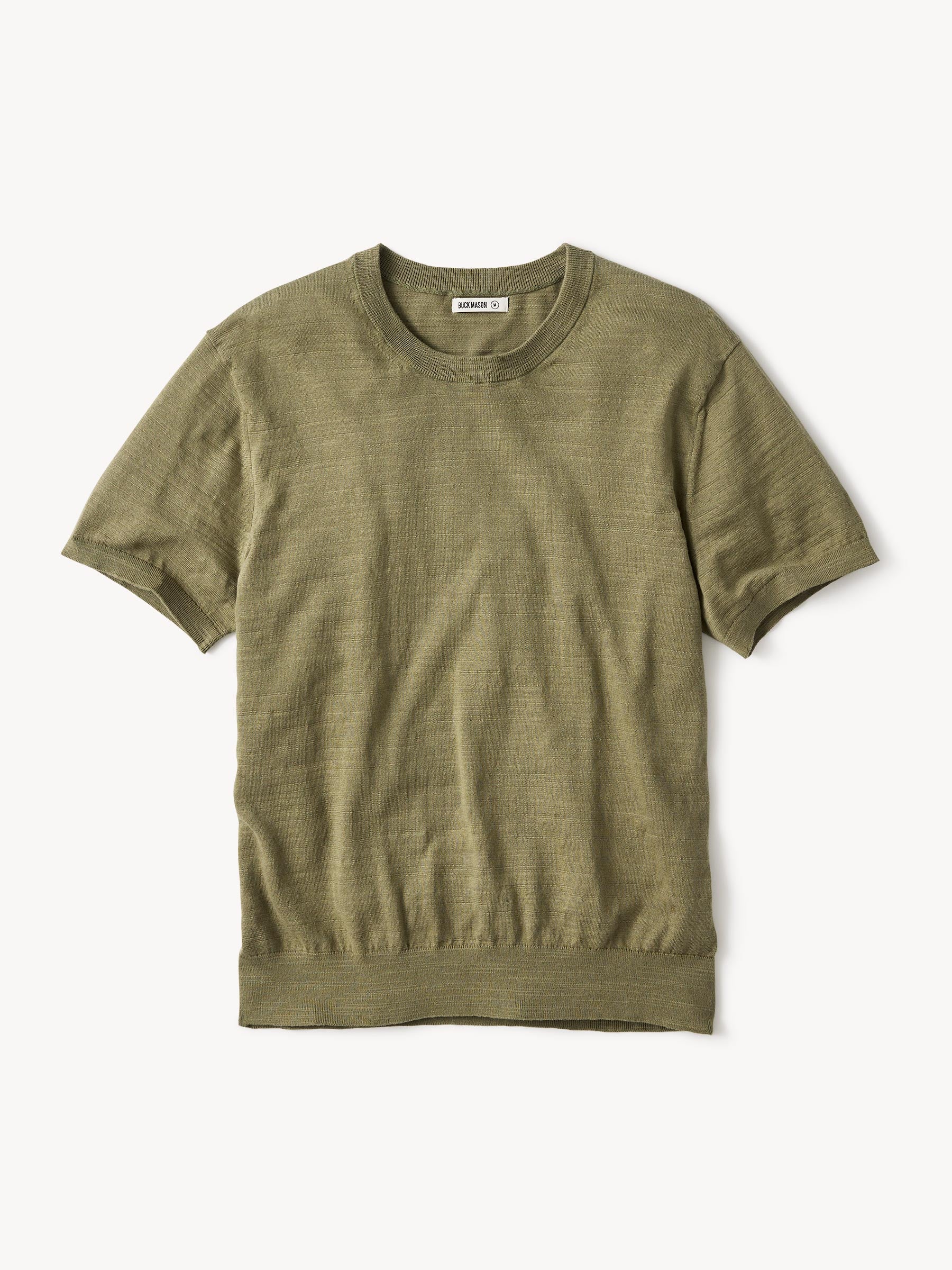 Dried Olive Avalon Knit Classic Tee