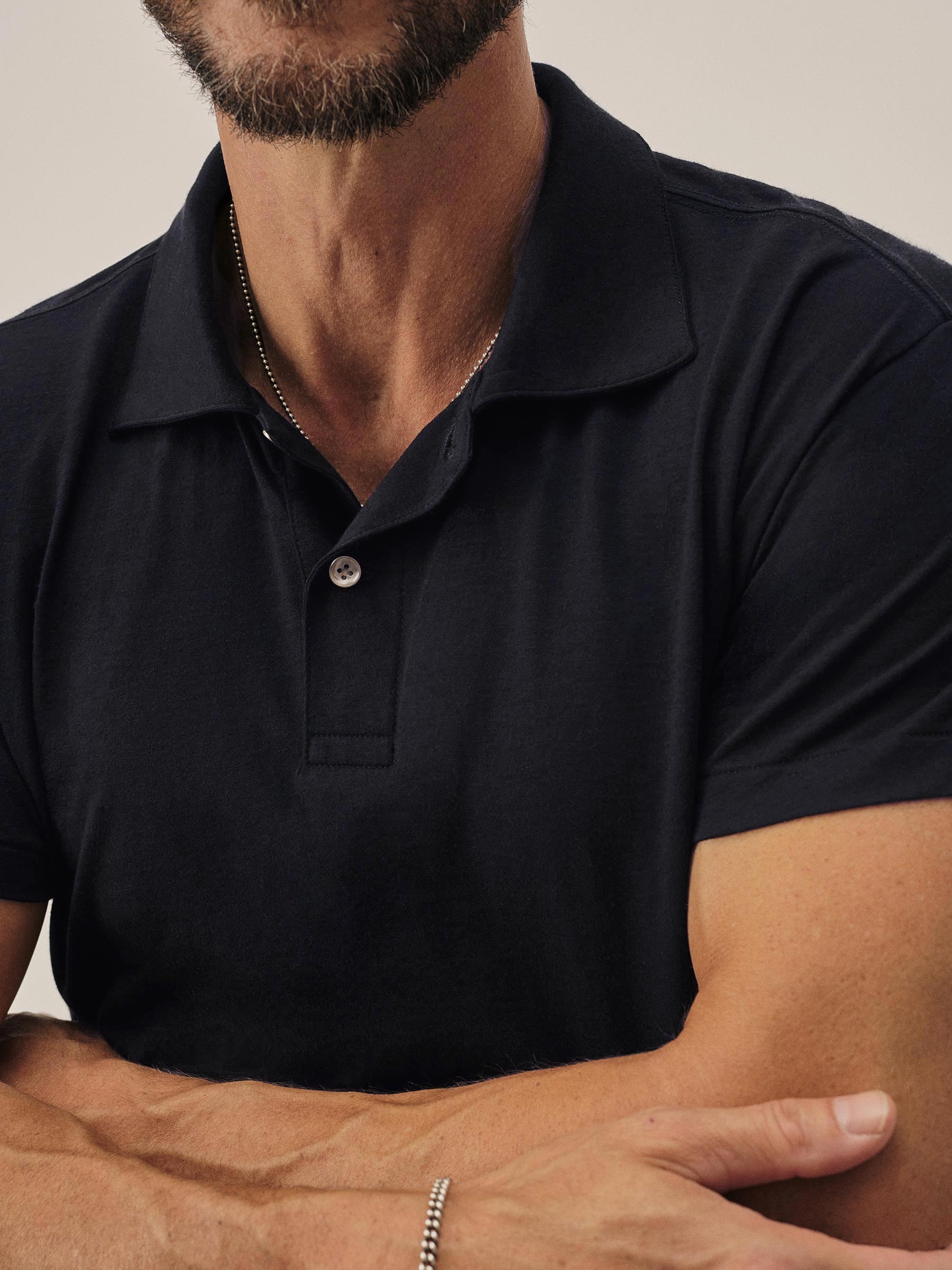 Alternative view of Dress Navy Japanese Cool Cashmere Knit Polo