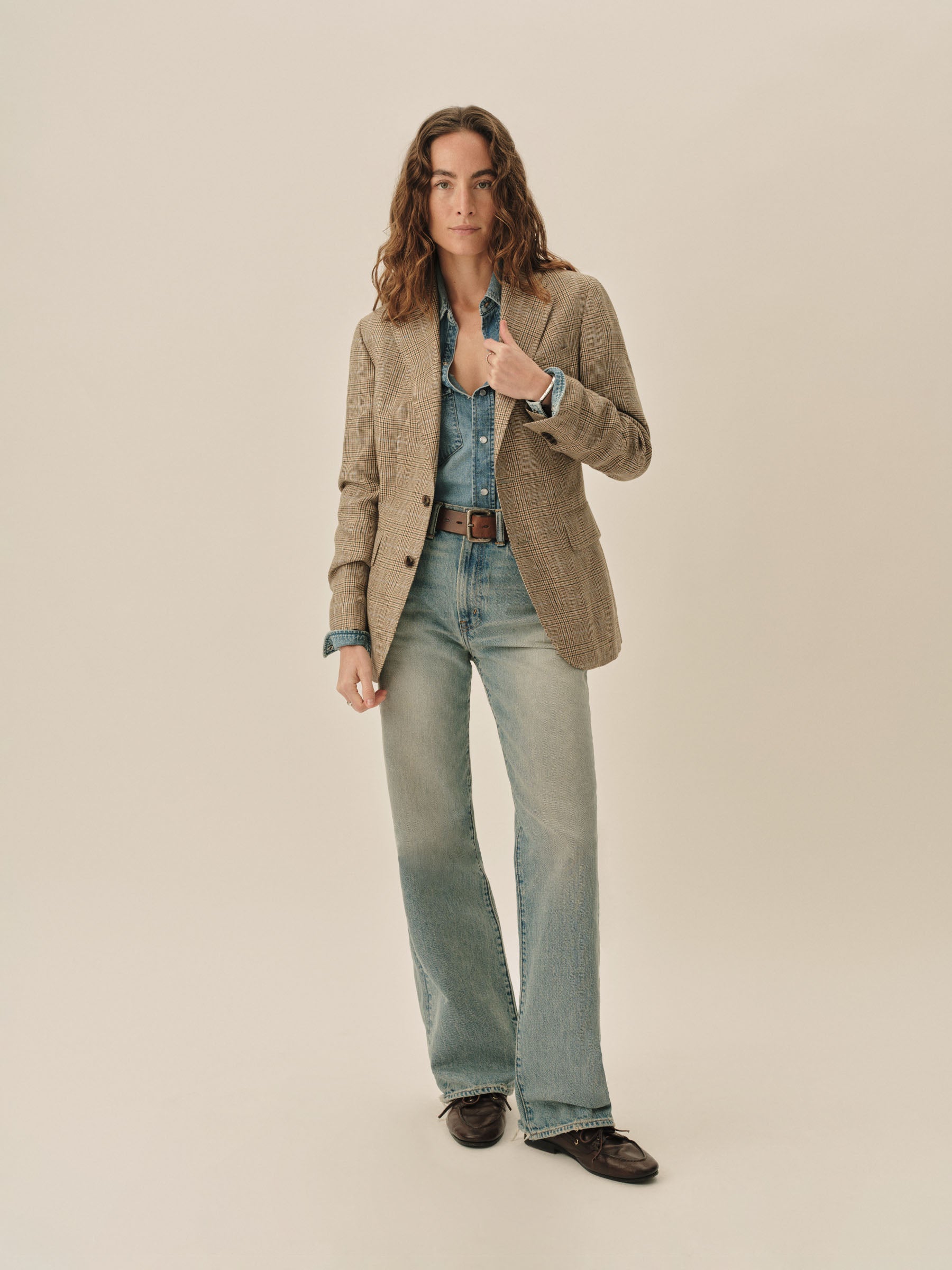 Alternative view of Campus Point Glen Plaid Hutton Linen Blazer