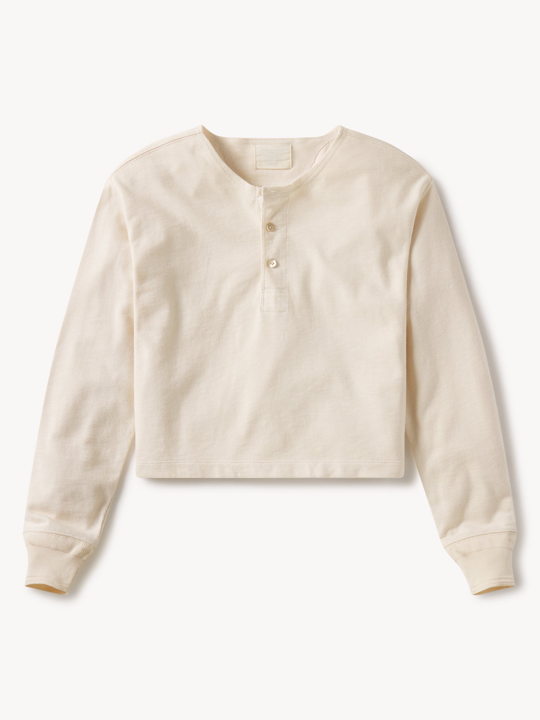 Natural Field Spec Boyfriend Crop Henley