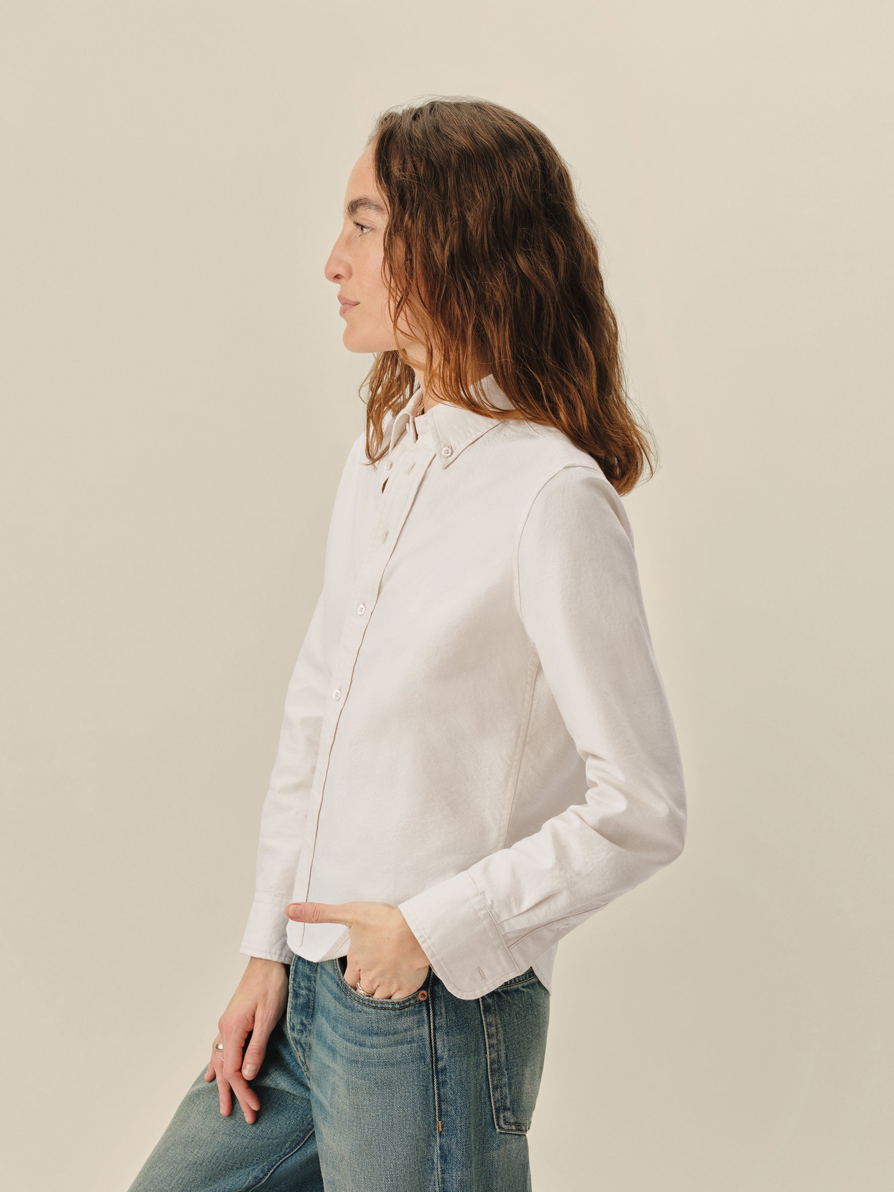 Alternative view of White California Oxford Prep Shirt